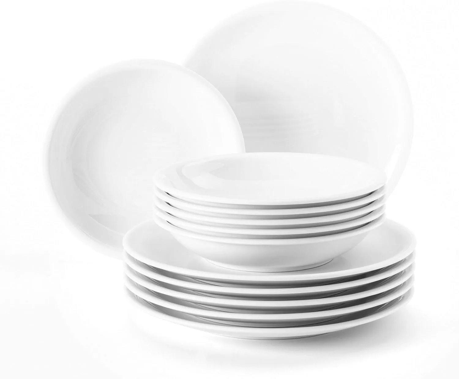 001.716173 Compact White Dinner Service 12 Pieces White