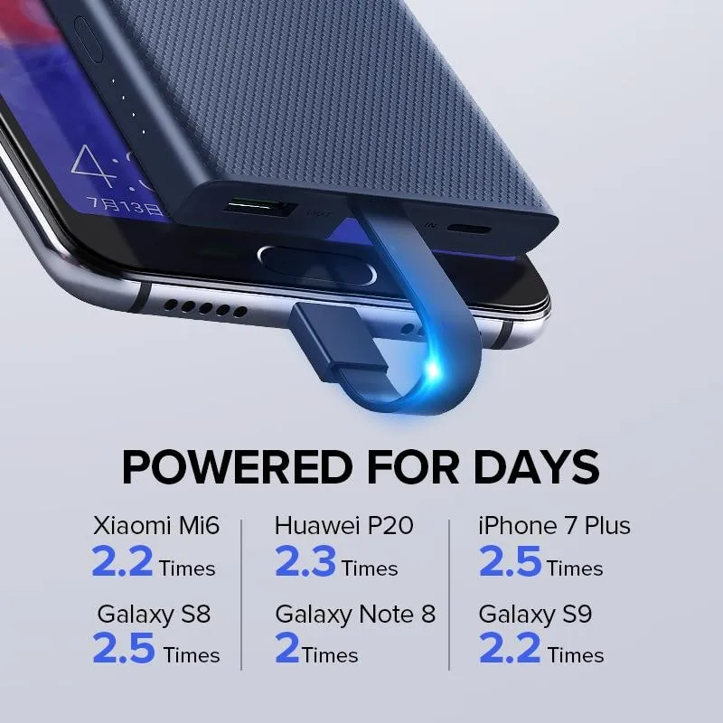 10000mAh Power Bank 18W Quick Charge 3.0 Type C