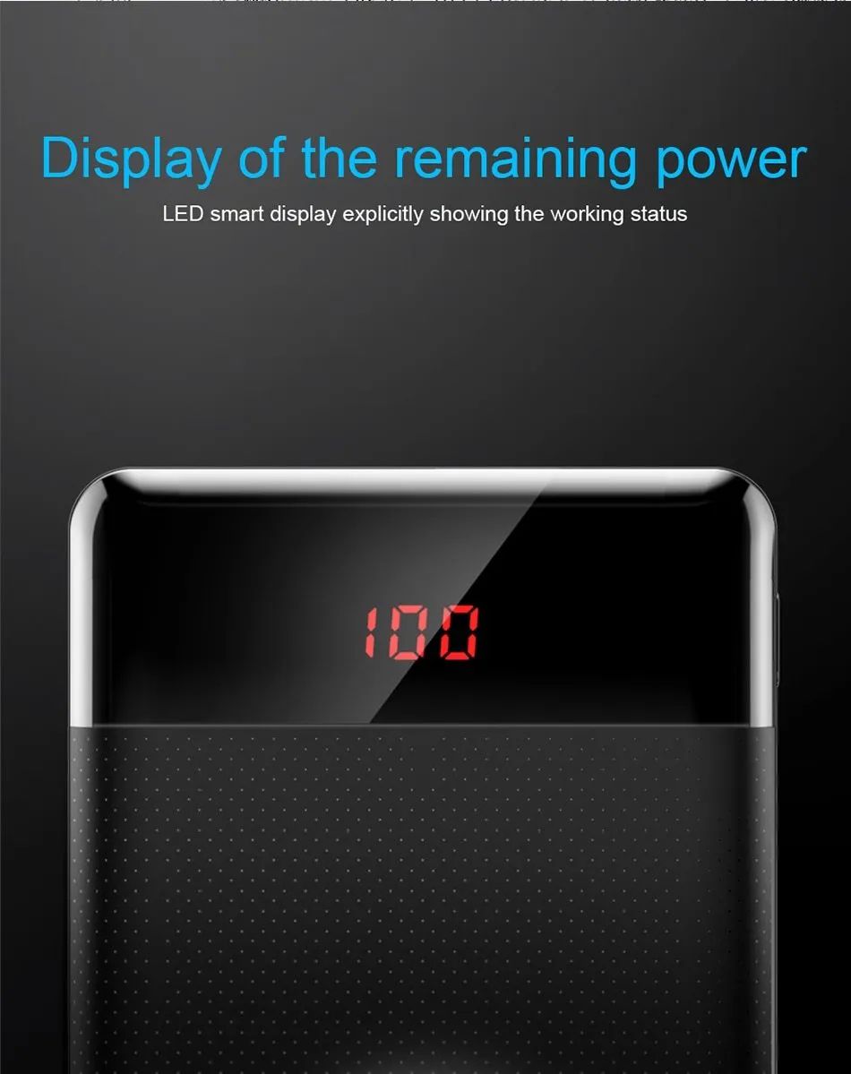 10000mAh Slim Power Bank Portable Charger