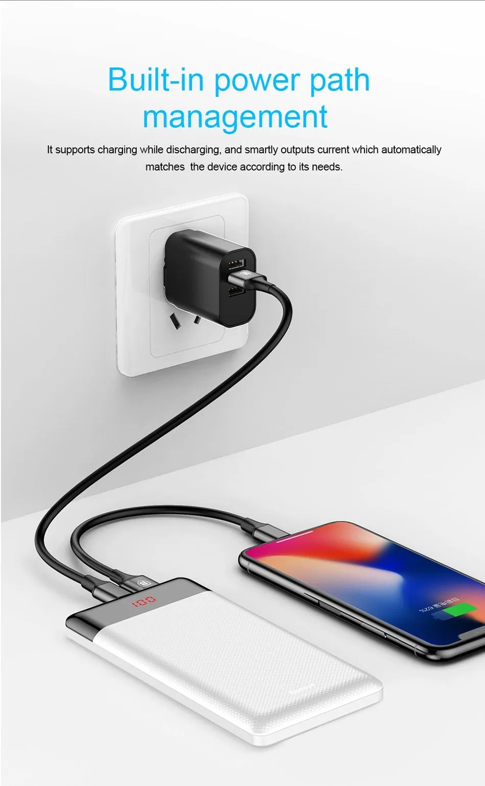 10000mAh Slim Power Bank Portable Charger