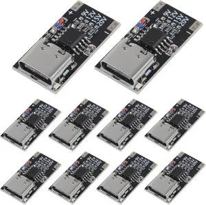 10Pcs PD/QC Type-C Power Fast Charge Module Decoy Board 9V 12V 15V 20V Fast Charging Voltage Protocol Trigger Board PD3.0 USB Boost Module