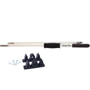 12' King Pin Anchor Pole - 2-Piece - White