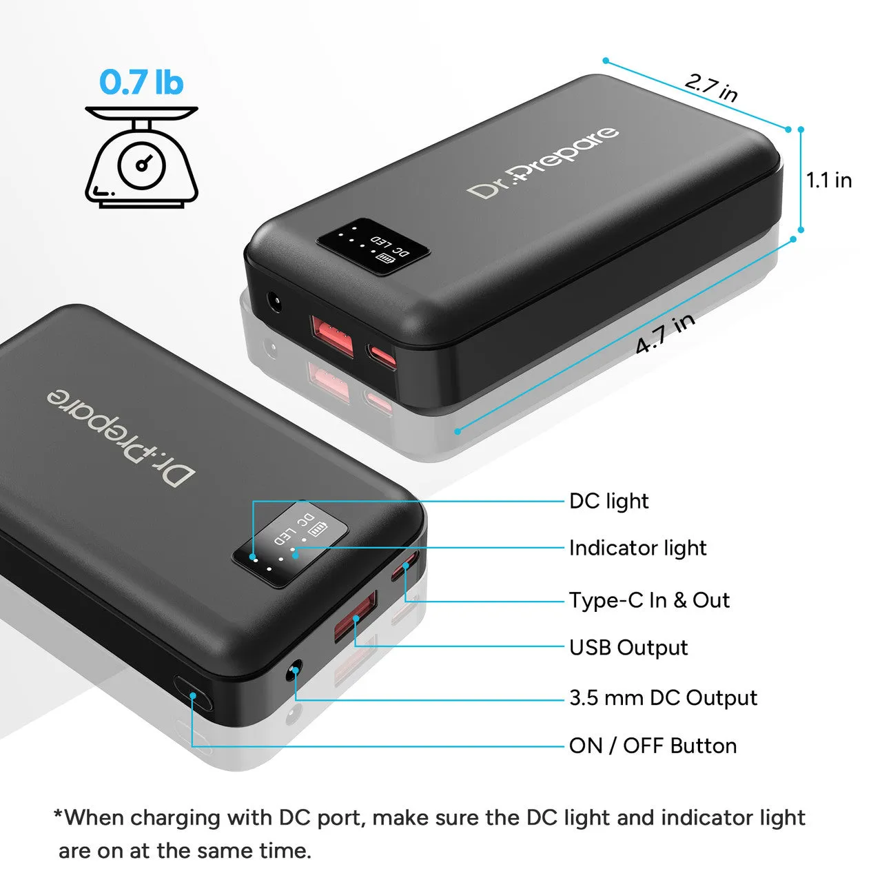 16000mAh Portable Power Bank for Heated Vest