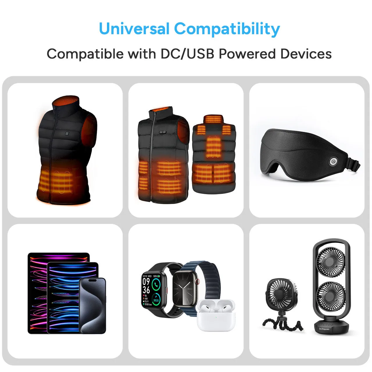 16000mAh Portable Power Bank for Heated Vest