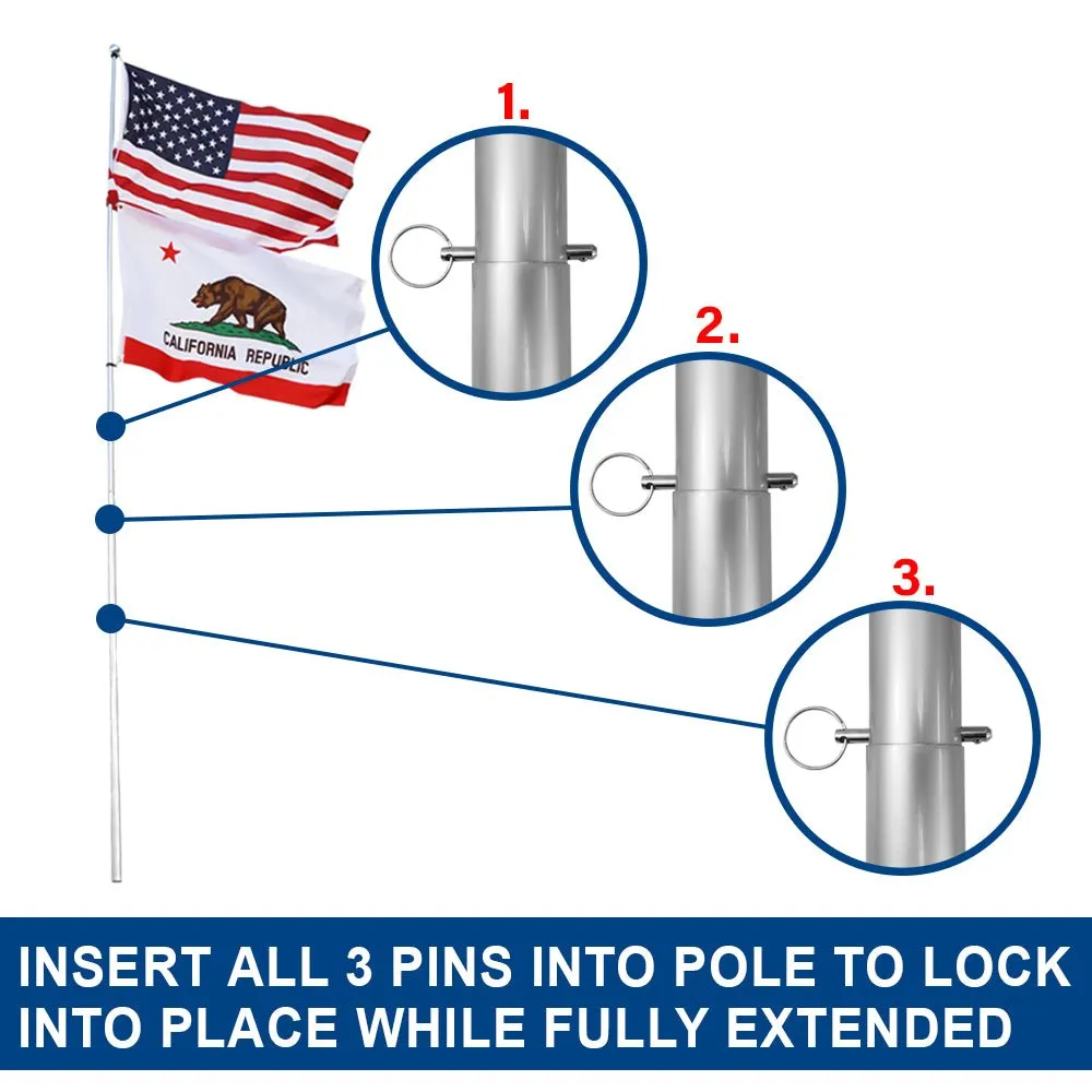 16ft Deluxe Fiberglass Pole
