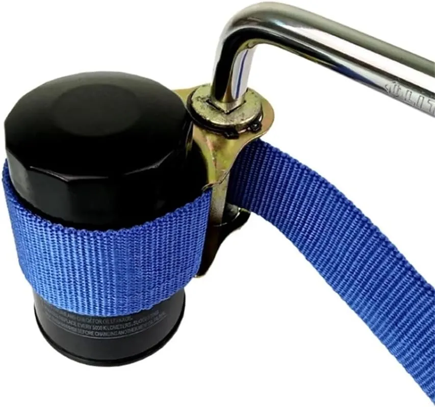 1PC Adjustable Truck Car Oil Filter Wrench 40-180mm Range Oil Filter Wrench Remover Puller Canvas Belt Set(D)
