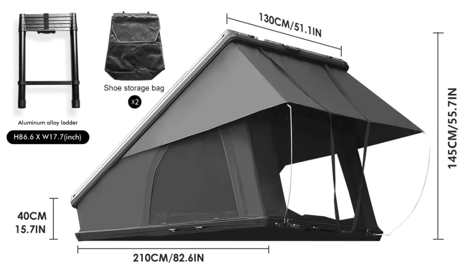 2-3 Top SUV Tent Privacy-protected Hardshell Roof Overland Camping Person( Tent With Rooftop For Tent Car Truck Van Ladder) for Jeep Customer-approved