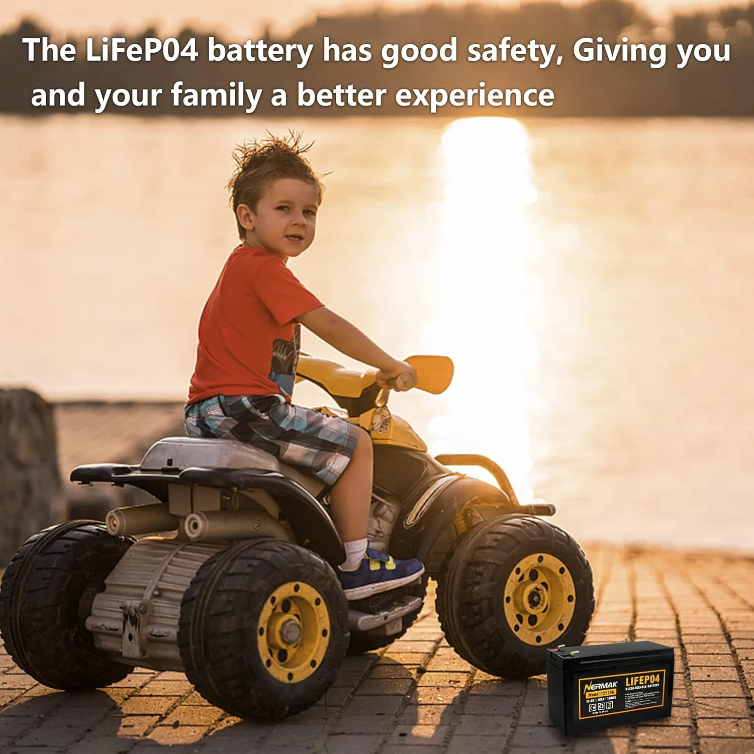 2 Pack 12V 10Ah Lithium Ion LiFePO4 Deep Cycle Battery, 2000  Cycles Rechargeable Battery for Solar/Wind Power, UPS, Scooters, Lighting, Power Wheels, Fish Finder Built-in 10A BMS