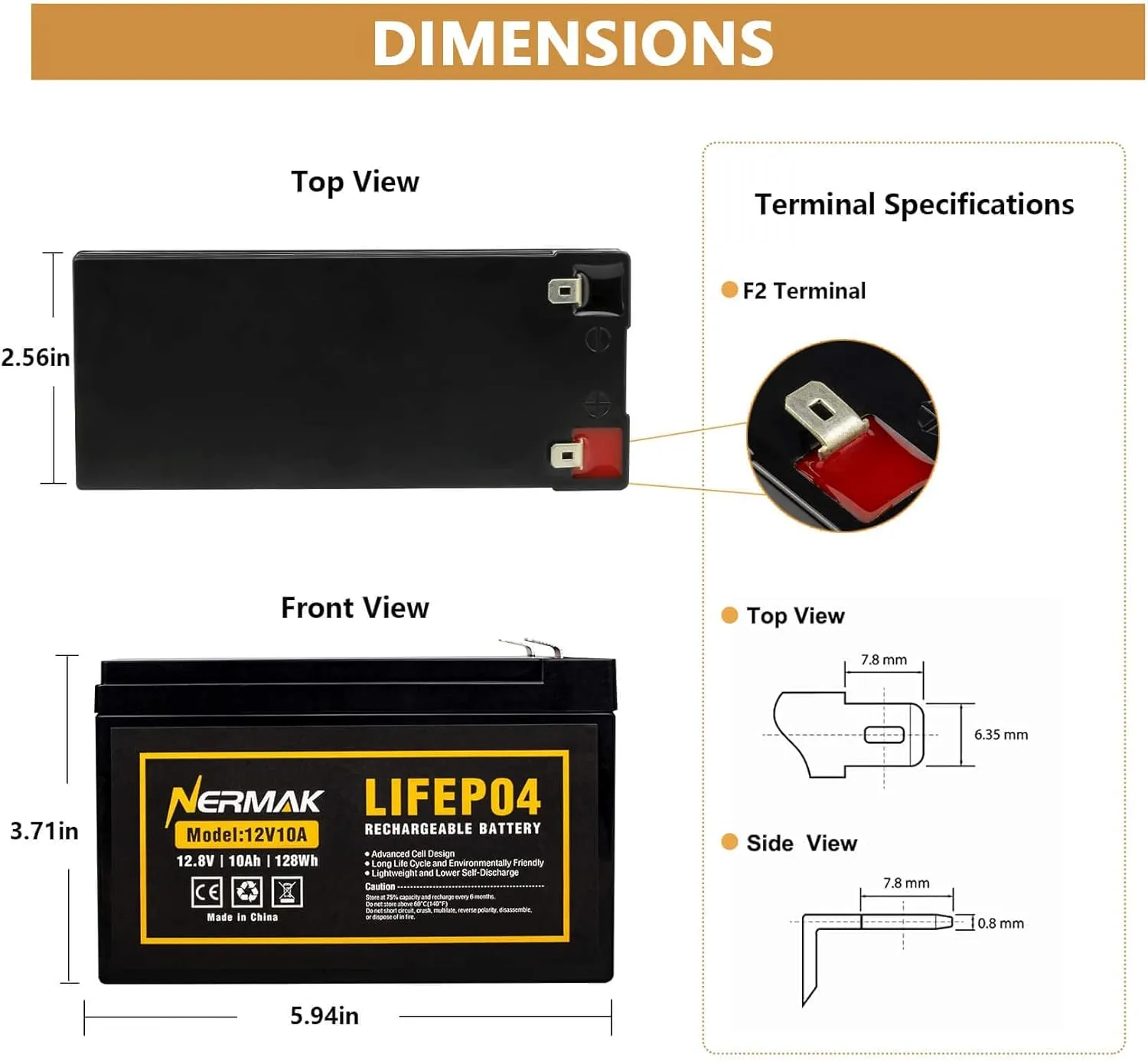 2 Pack 12V 10Ah Lithium Ion LiFePO4 Deep Cycle Battery, 2000  Cycles Rechargeable Battery for Solar/Wind Power, UPS, Scooters, Lighting, Power Wheels, Fish Finder Built-in 10A BMS