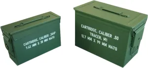 2 Piece Nested Utility Boxes, 11" x 3.8" x 7.25"/12.9" x 7.29" x 8.9", Army Green