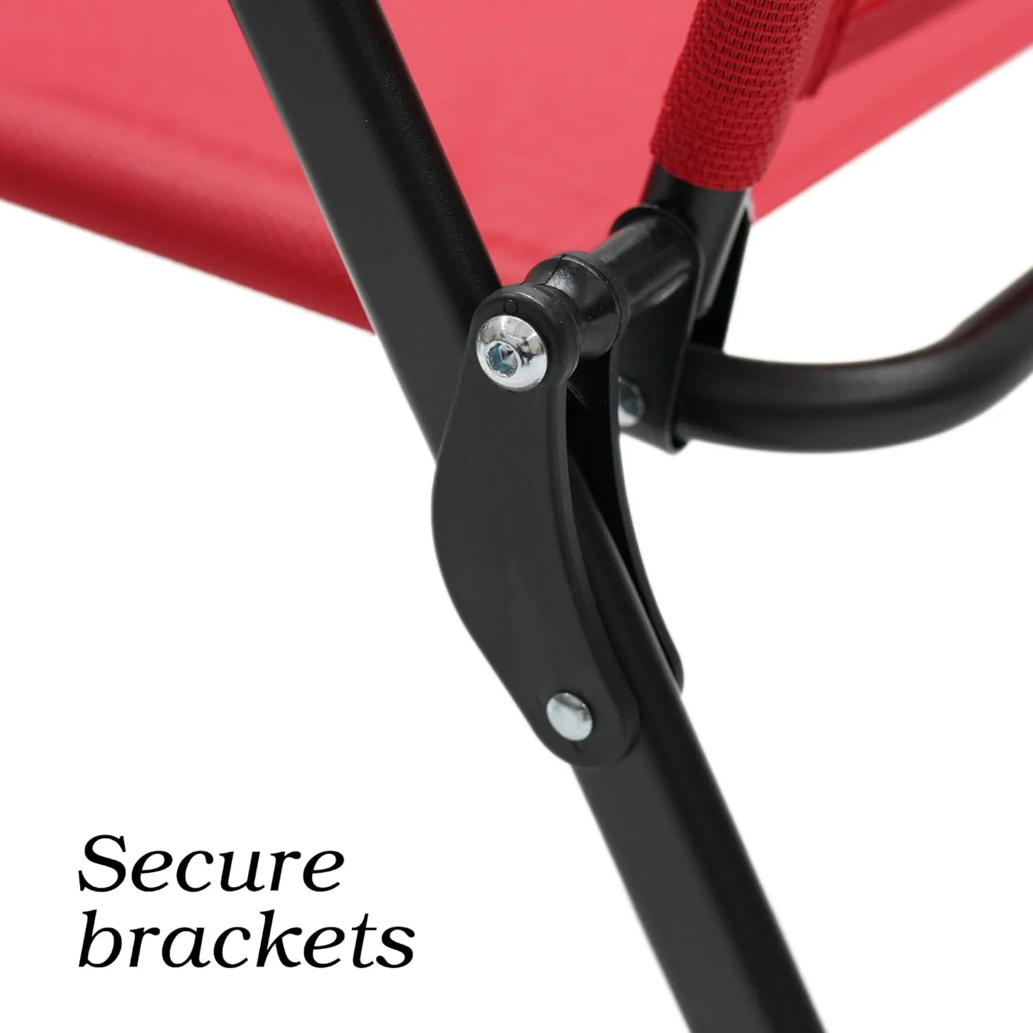 2 Piece Red Folding Patio Dining Chairs with High Back and Armrests Lightweight Sling Chair