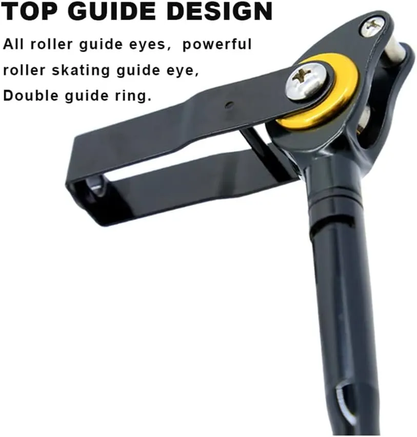 2-Pieces Deep Sea Fishing Rods, Topline Tackle Fishing Pole with 3 1 Roller Guides,Trolling Fishing Rod for Salt Water