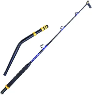 2-Pieces Deep Sea Fishing Rods, Topline Tackle Fishing Pole with 3 1 Roller Guides,Trolling Fishing Rod for Salt Water