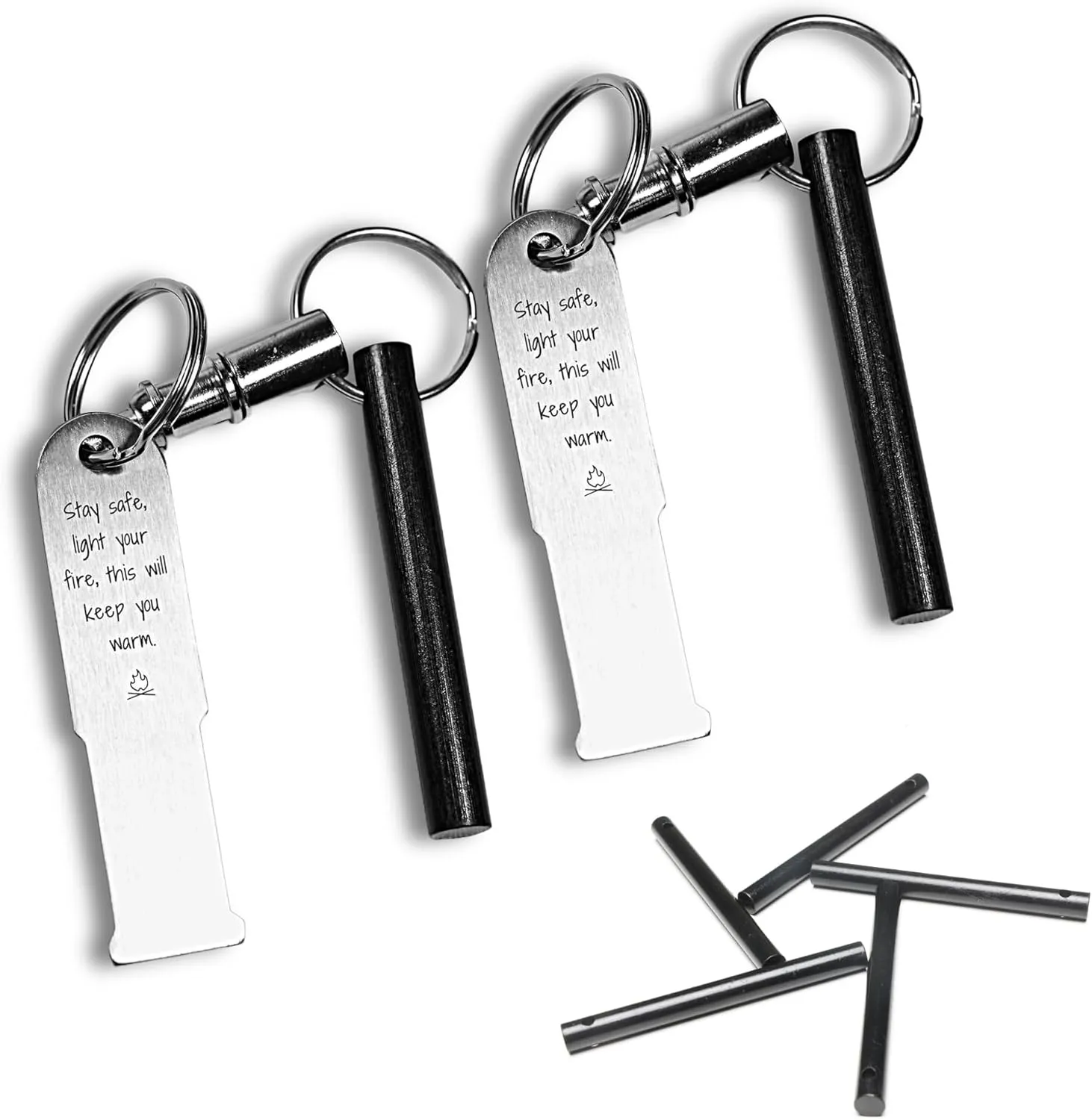 2 x KF525A   5 x 3/8" x 4" Drilled Ferro Rods