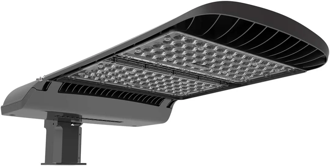 200W LED Shoebox Area Light Parking Lot Lighting Street Fixture Stadium Light Flood Light Type III Distribution 5000k Daylight DLC Lighting Facts Slip Fitter A