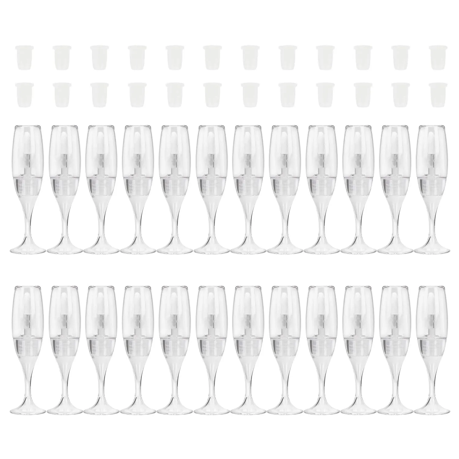 24 Pcs/Set Empty Lip Gloss Tubes 8ml Lip Gloss Containers Wine Glass Shaped Lipstick Tubes Refillable Sample Bottles