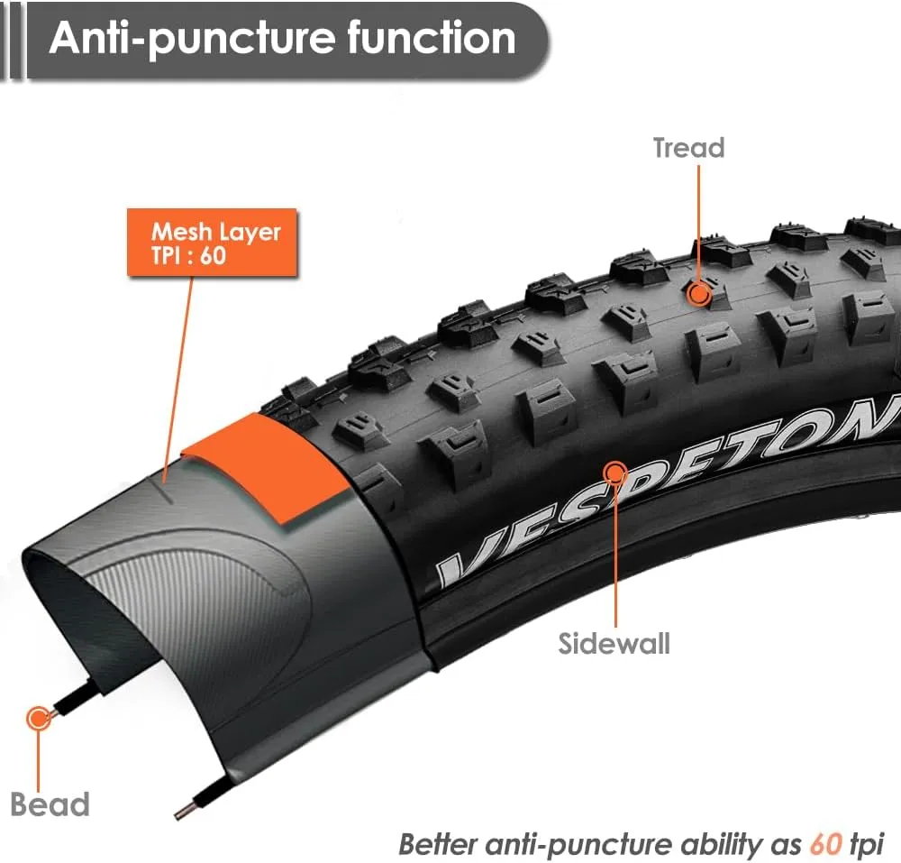 26/27.5/29x2.25 inch Bike Tires Pair Mountain Bike Tires 60 TPI Bicycle Tires Kevlar High Grade Made Tires Pack of 2