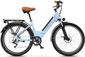 26" Electric Bike for Adults – Powerful 1000W Motor, 48V Removable Battery, 7-Speed, Front Suspension & LCD Display – Commuter and Mountain EBike for Women