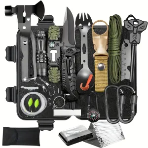 28-in-1 Durable Survival Kit - Essential Camping, Hiking