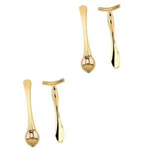 2sets Eye Massage Stick and Face Mask Spoon Shaped Roller Tool for Eye Application Dual-ended Design for Enhanced Absorption Portable and for Women