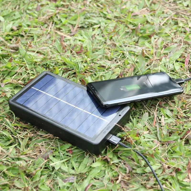 2W Solar Panel Charger with Base for 1 2 Section 18650 Battery Rechargeable Charging Mobile Phone USB Lights Charger for Xiaomi