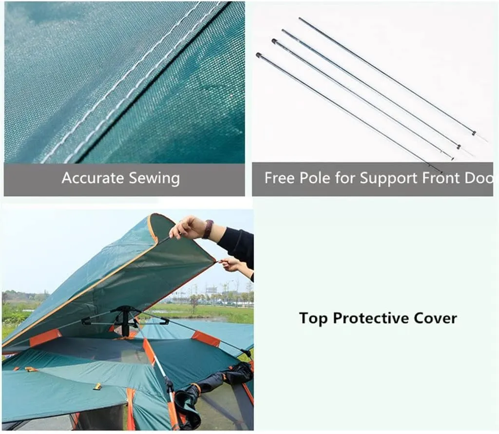 3-4 Person Quick Automatic Opening Outdoor Camping Tent Family Tourist Tent Large Space Sun Shelter Tents