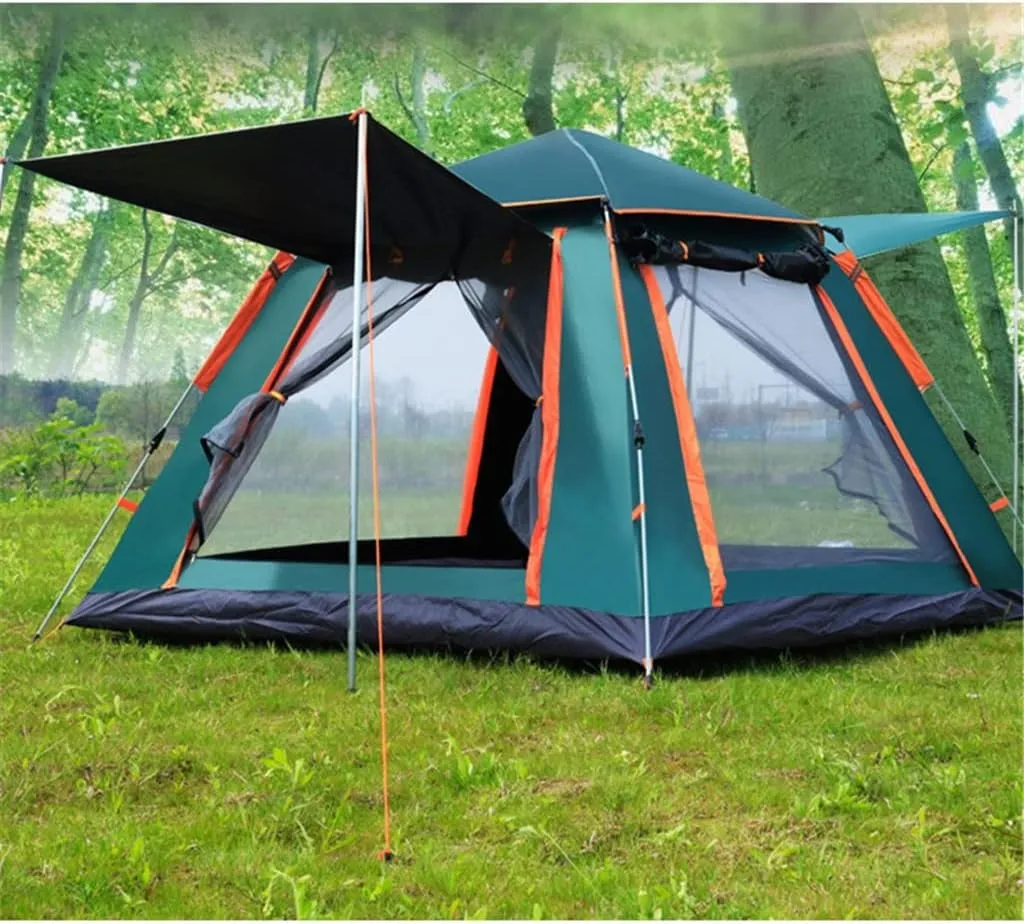 3-4 Person Quick Automatic Opening Outdoor Camping Tent Family Tourist Tent Large Space Sun Shelter Tents