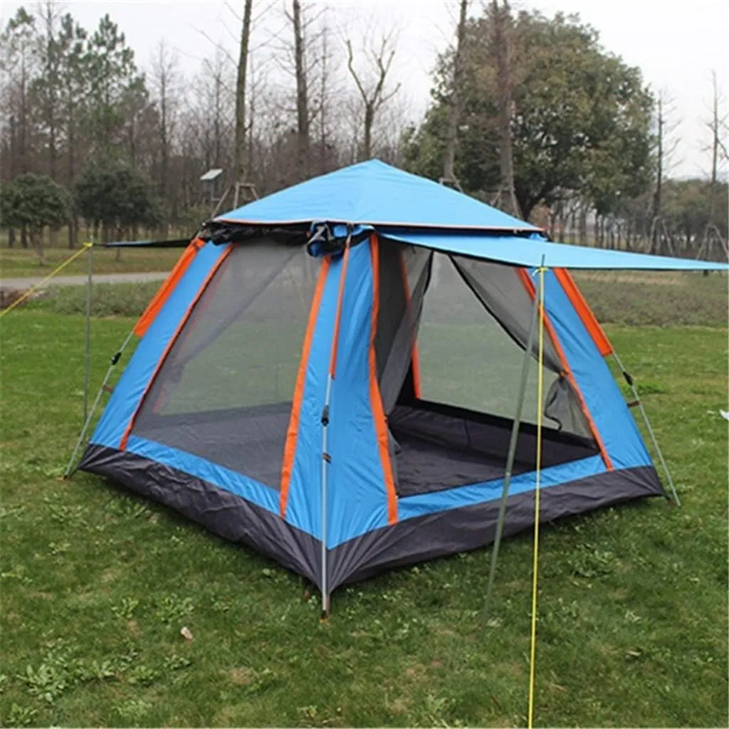 3-4 Person Quick Automatic Opening Outdoor Camping Tent Family Tourist Tent Large Space Sun Shelter Tents