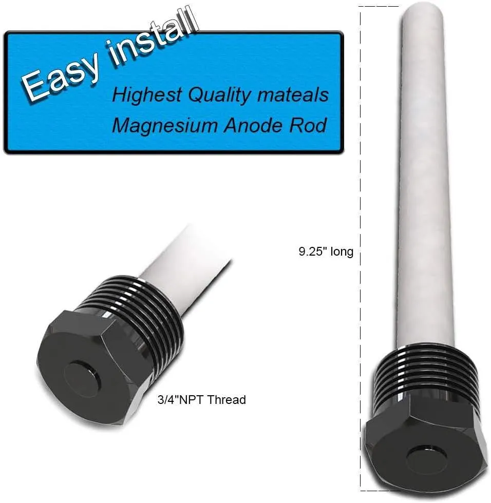 3 Pack RV Water Heaters Magnesium Anode Rod, Anode rods for rv Water Heater,Extends The Life of Suburban and Mor-Flo Water Heaters Tank-Magnesium