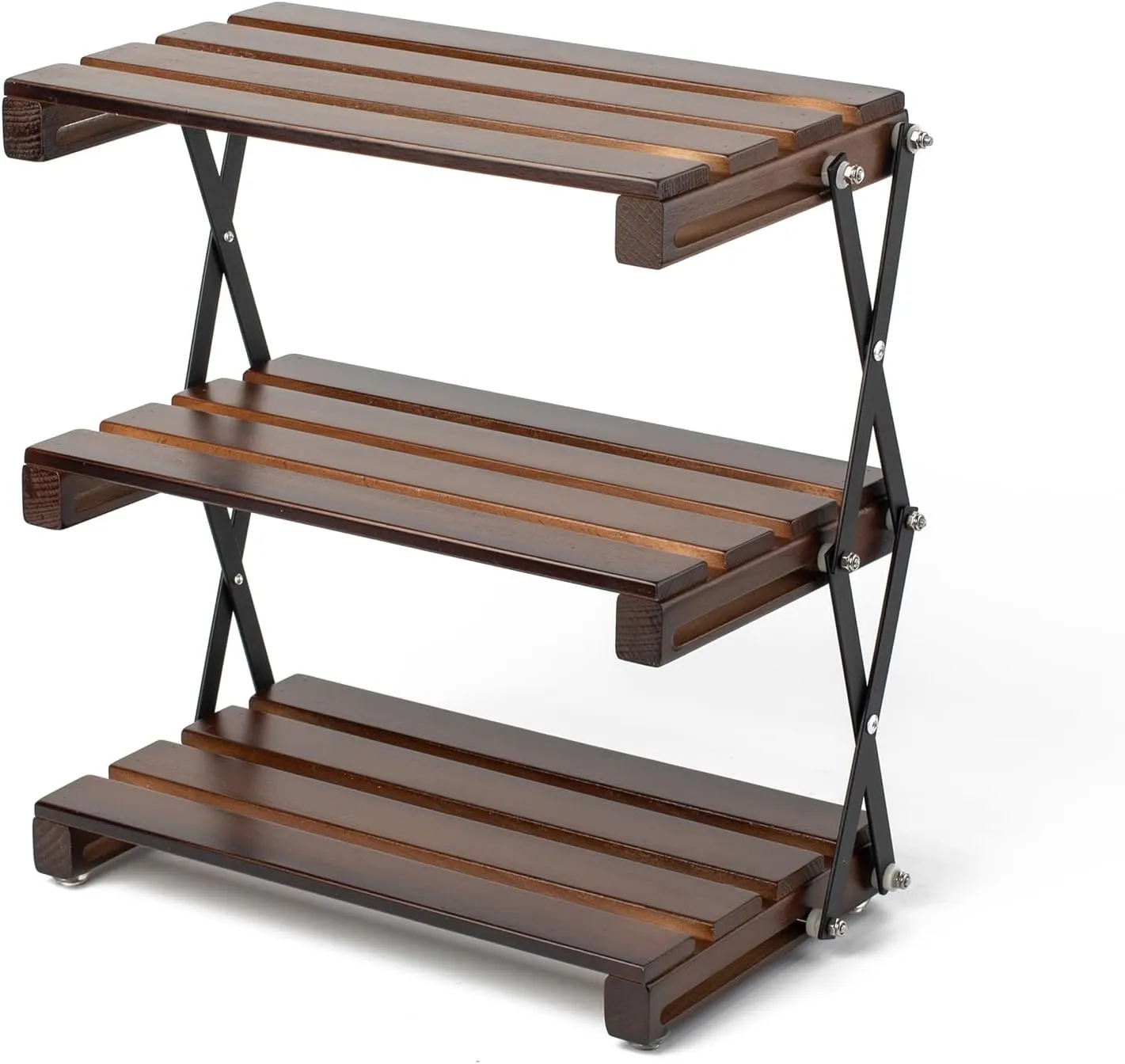 3-Tier Compact Storage Rack - Lightweight,Camping Shelves, Lightweight Compact for Outdoor Picnic，Foldable Storage Shelves Portable Folding Camping Table with Storage