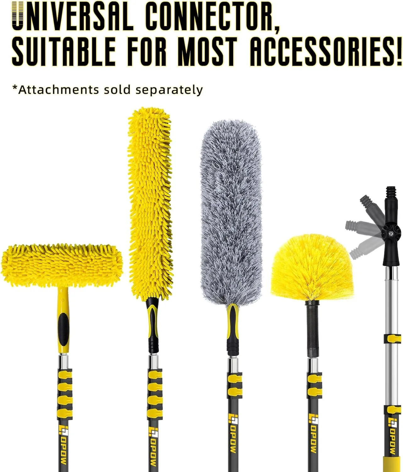 3.4-8 Telescopic Extension Pole,FT Multi-Purpose Aluminum Alloy Telescoping Rod with Flip-Lock Design, Sturdy for Painting Dusting, High House Maintenance, and Window Cleaning
