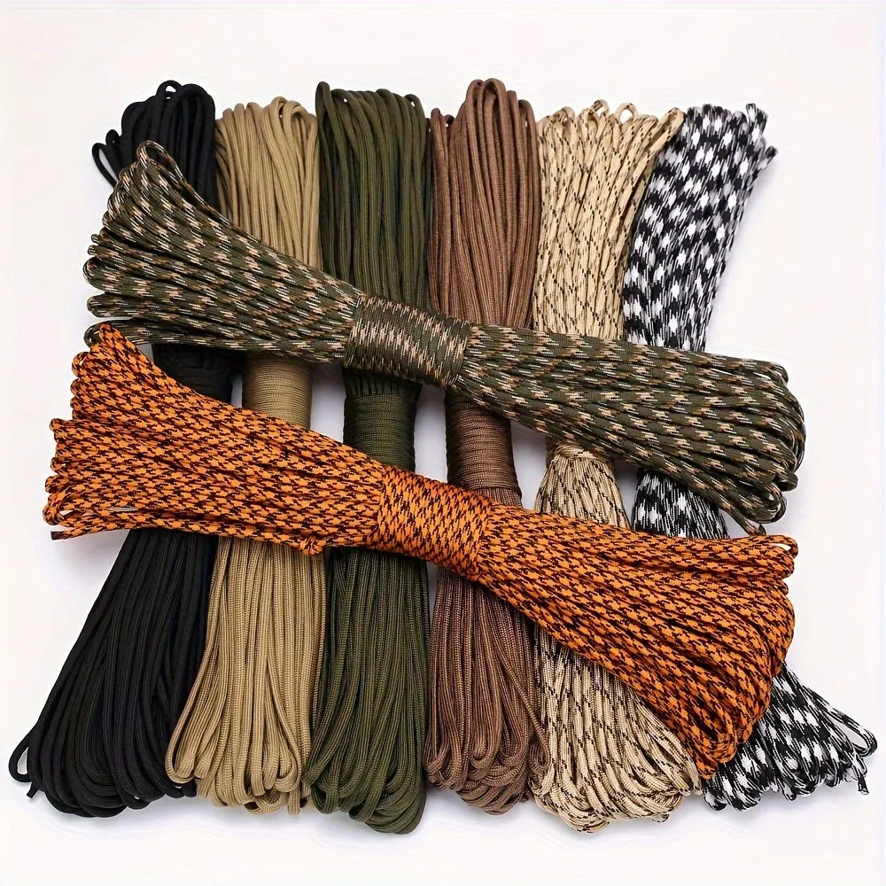 393.7inch/787.4inch/1181.1inch 4mm Thick Braided Paracord For Camping And Hiking, Handmade DIY Rope