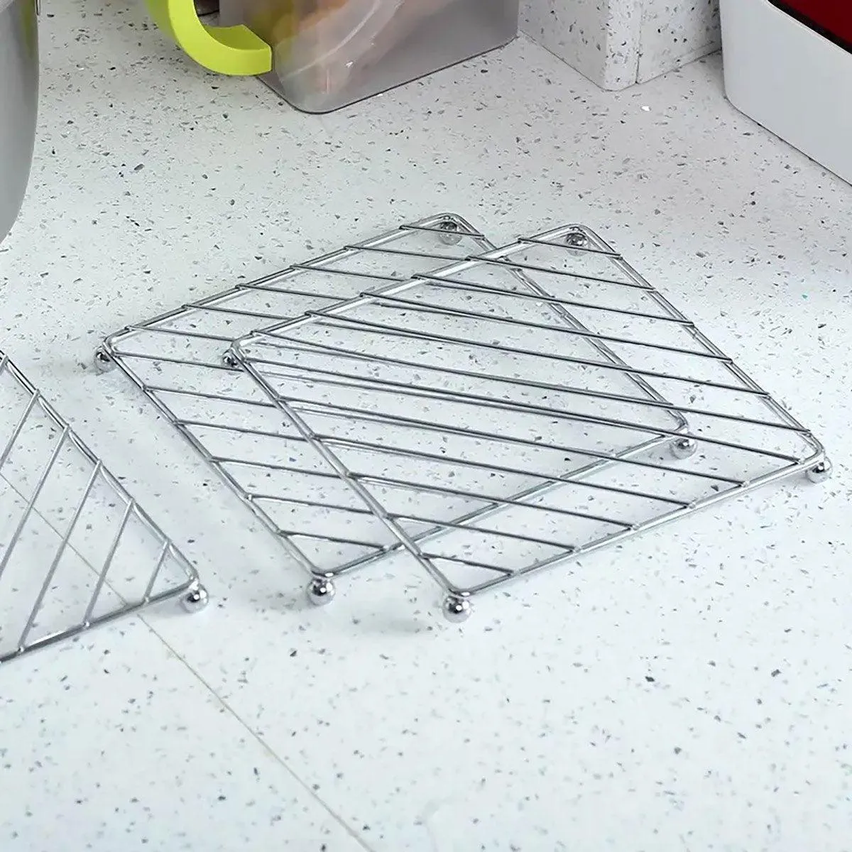 3PCS Kitchen Heat Insulation Mat Non Slip Pot Holder Anti Scalding Cooling Rack