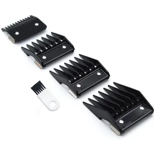 4 Pieces Professional Hair Clipper Attachment Guard Guide Combs Set, 1/8", 1/4", 3/8", 1/2", Compatible with Wahl Standard Full Sized 8148 8504 1919 Magic Clip Super Taper Senior Hair Clippers