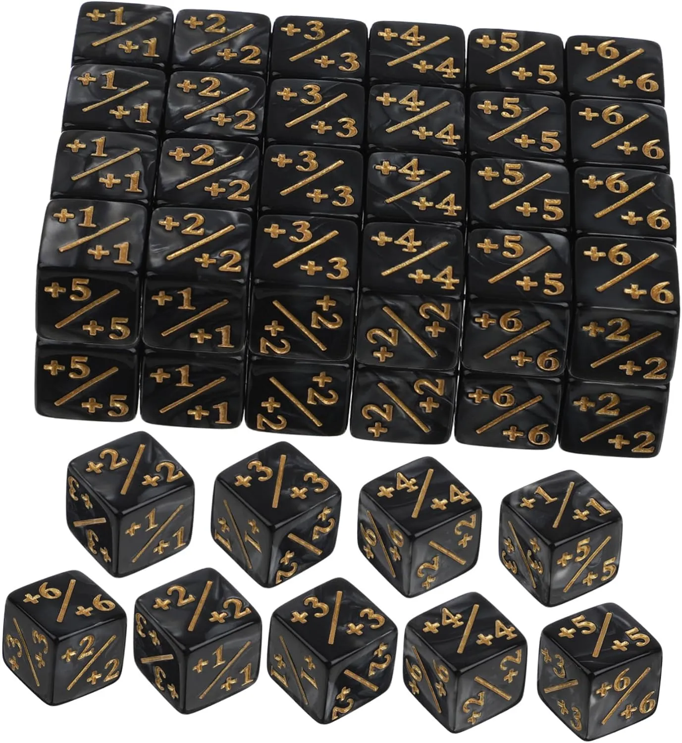 48pcs Token Dice Set Dice for Card Gaming Stackable Acrylic Dices for Math Educational Use Versatile Game Accessories