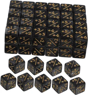 48pcs Token Dice Set Dice for Card Gaming Stackable Acrylic Dices for Math Educational Use Versatile Game Accessories