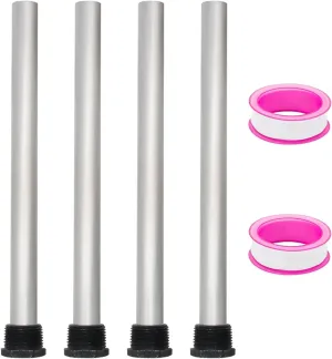 4PC RV Water Heater Anode Rods (9.25" x 3/4" NPT) Magnesium Anode Rod Fit for most of RV Water Heater,for Suburban Models, Suburban & Mor-Flo RV Water Heater parts