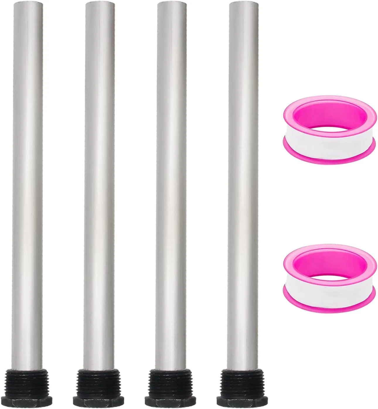 4PC RV Water Heater Anode Rods (9.25" x 3/4" NPT) Magnesium Anode Rod Fit for most of RV Water Heater,for Suburban Models, Suburban & Mor-Flo RV Water Heater parts