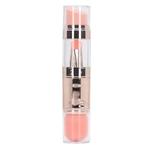 5 in 1 Makeup Brush Set, Multifunction Eyeshadow Brush Set with Dust Cover Portable for Premium Synthetic Eyeshadow Eyebrow Blush Powder Concealer Shadows Rose Gold