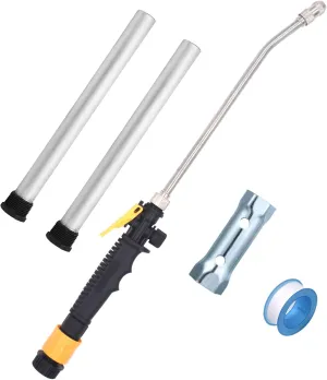 5 Pack RV Water Heater Anode Rod & RV Water Heater Tank Rinser - 9.25" L x 3/4" NPT Thread Magnesium Rod and Metal Tube Water Tank Flusher, Replacement Part for Suburban Water Heater 232767