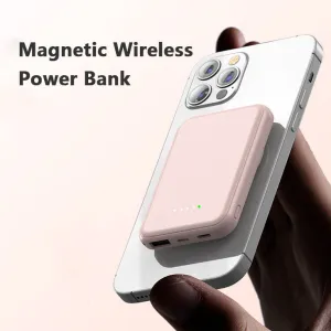 5000mAh Magnetic Power Bank – MagSafe-Compatible Wireless & USB-C Fast Charging