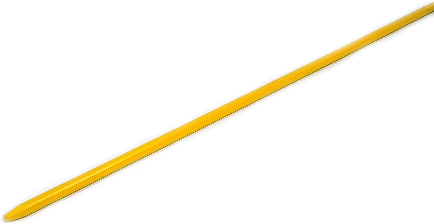 5ft Yellow Pro Snow Stakes - 60" x 5/16" Driveway Markers, Pointed Tip, Hy Viz Reflective Tape, Armor Cap (Choose Quantity) (50)