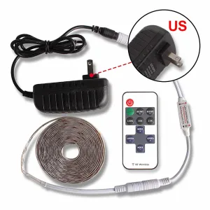 5M LED light Strip Waterproof 2835 Ribbon Warm White LED Strip DC 12V Dimmable Touch Sensor Switch For Room Cabinet Kitchen Lamp