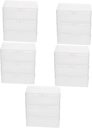 5sets Empty Poker Boxes Set Card Storage Cases Plastic Poker Card Organizers Compact Design for 3pcs*5