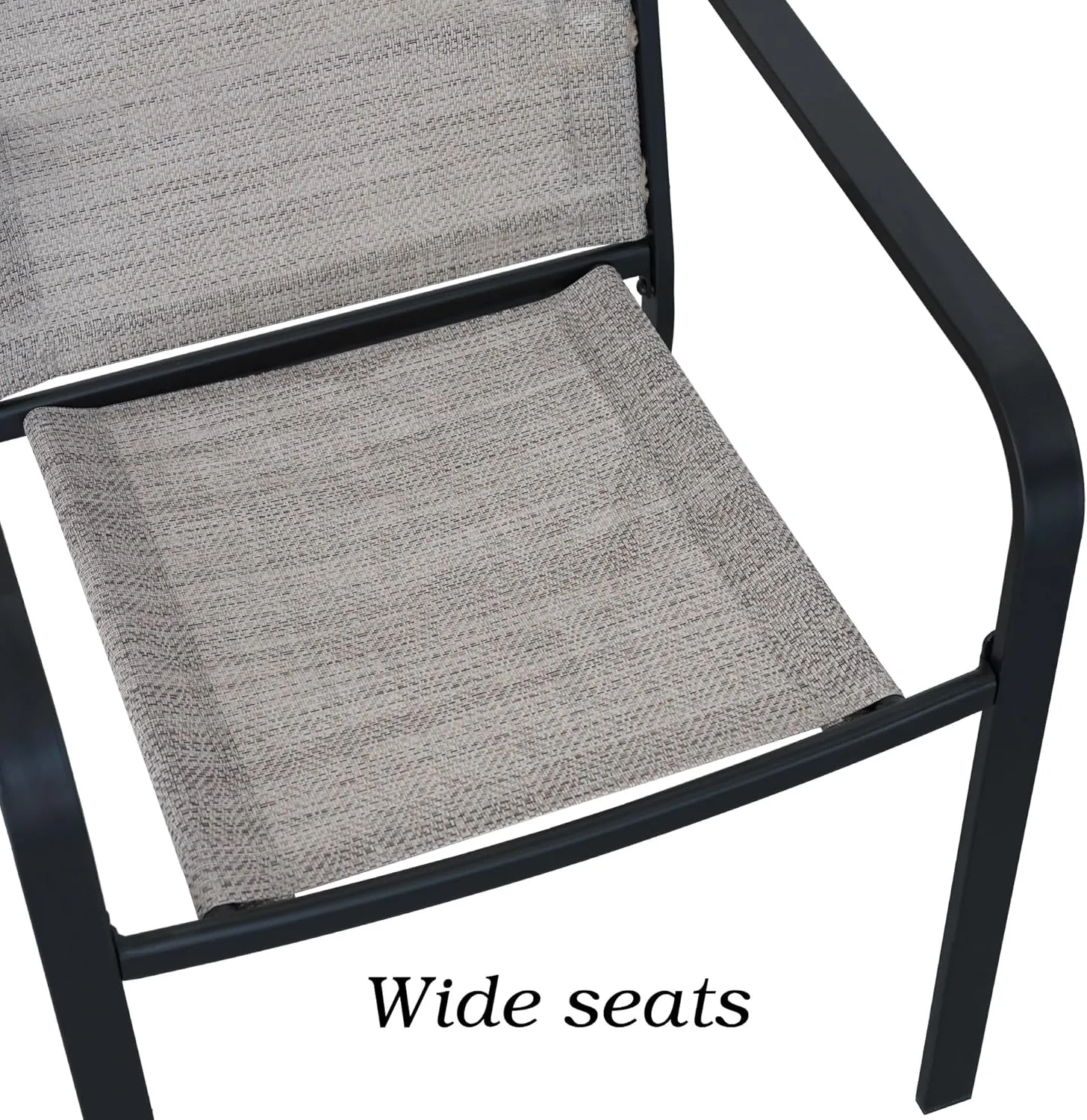 6 Piece Stackable Patio Dining Chairs Set - Beige