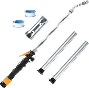 6Pcs RV Water Heater Anode Rod & Flush Wand Combo with Element Socket, 9.25"L x 3/4"NPT Thread Magnesium Rod, Camper Hot Water Tank Cleaning Rinser, Replacement Part for Suburban Water Heater