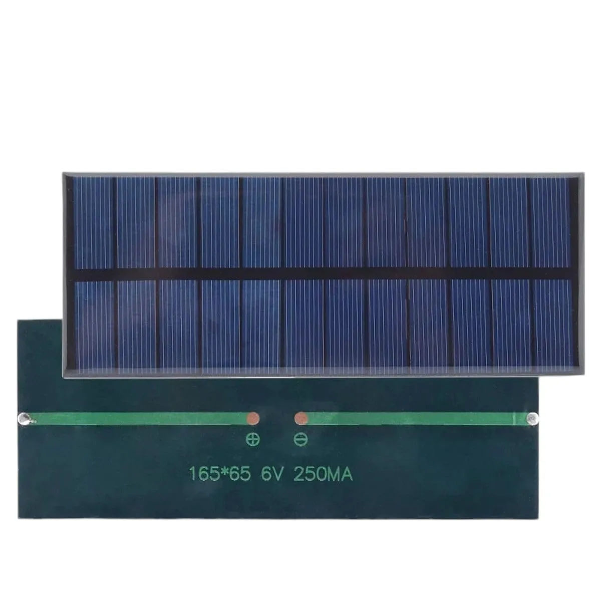 6V 250mA 1.5W Solar Panel Polycrystalline 165 * 65MM Mini Sunpower Solar System DIY for Battery Cell Phone Charger