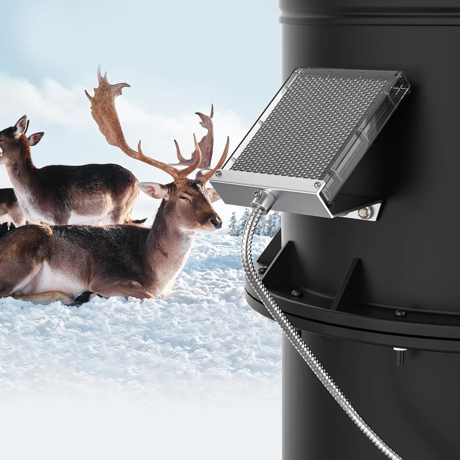 6V Solar Panel Battery Charger for Deer Feeder, 1.7W Waterproof Solar Panel with Mounting Bracket and Alligator Clips