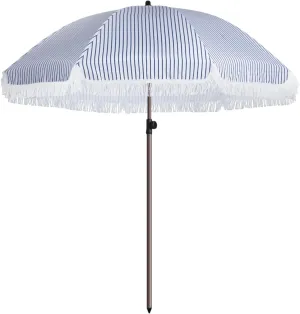 7.5Ft Patio Beach Umbrella with Fringe & Tassel, UPF50  Push Button Tilt & Crank, Ideal for Garden, Lawn, Deck, Yard & Pool