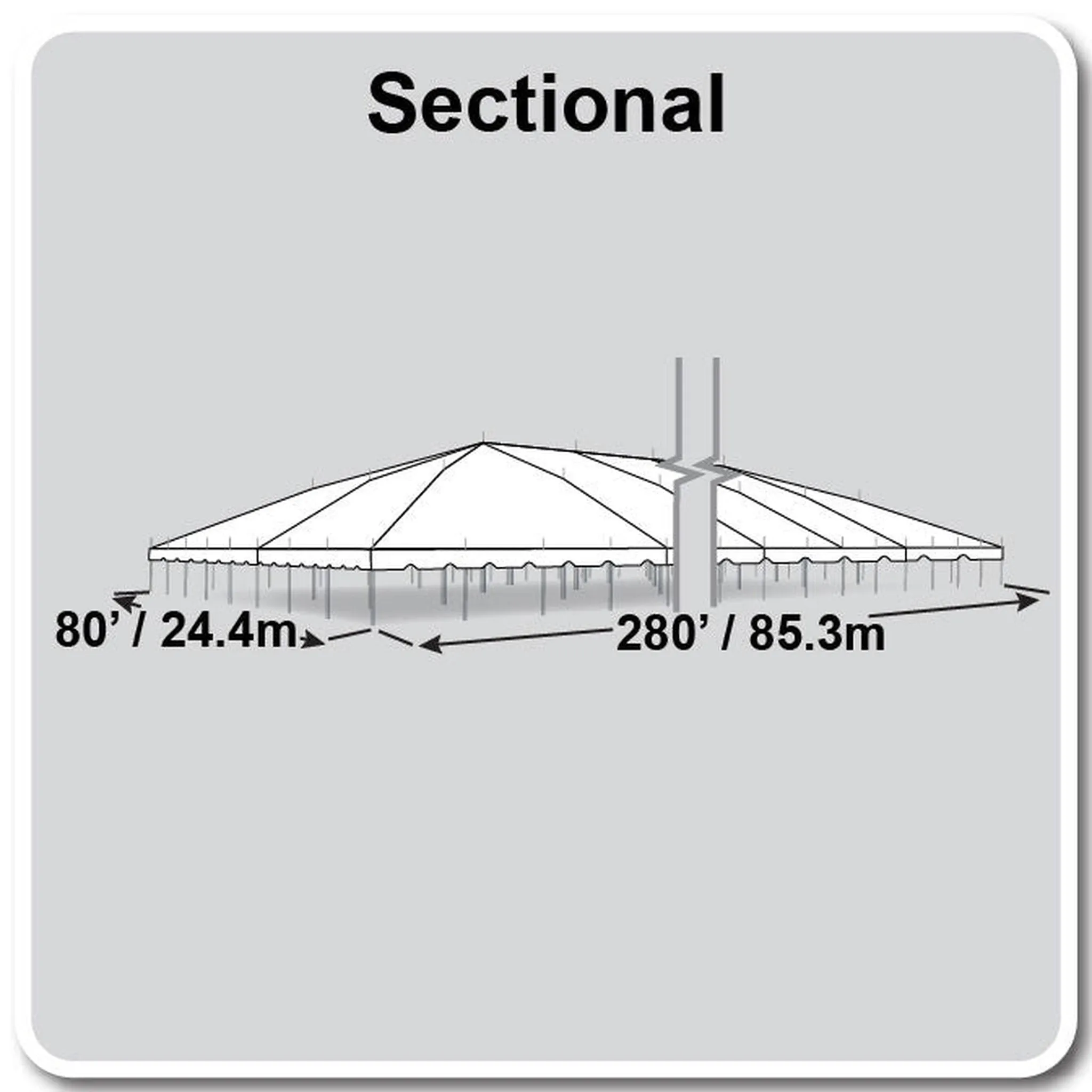 80x280 Classic Series Pole Tent